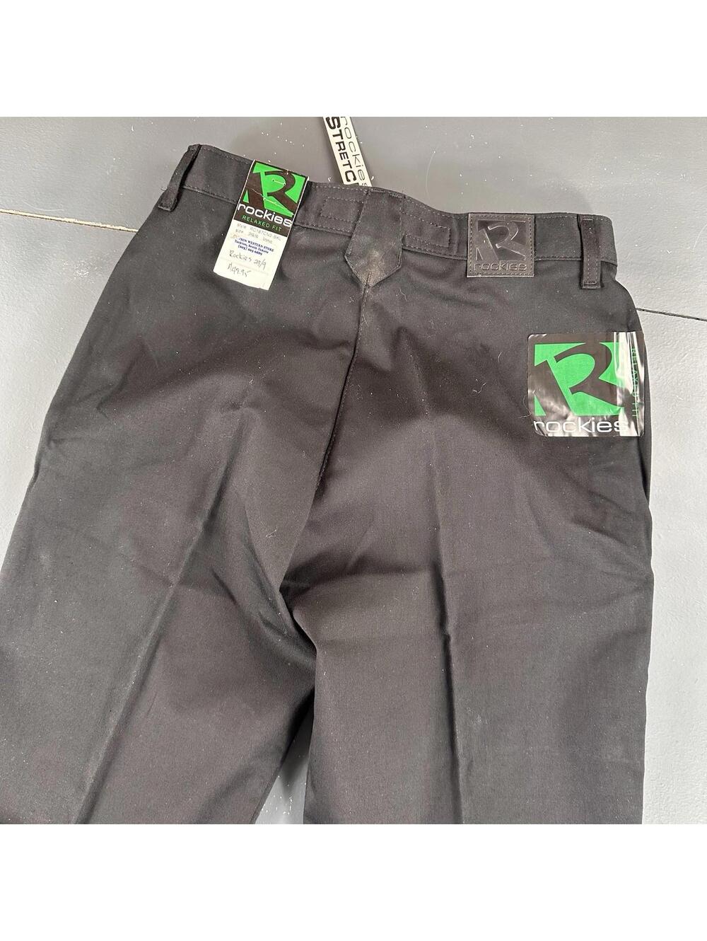 VTG Rockies Pants Women 29/9 Black Stretch Twill No Pocket 29x32 Inseam NWT USA - Picture 7 of 9